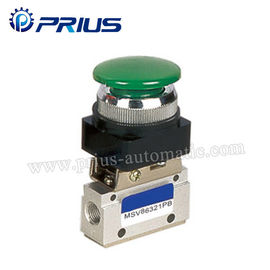 3 Positions-elektropneumatisches Ventil MSV86321PB, runder grüner Knopf-mechanisches Luftventil der Weisen-2